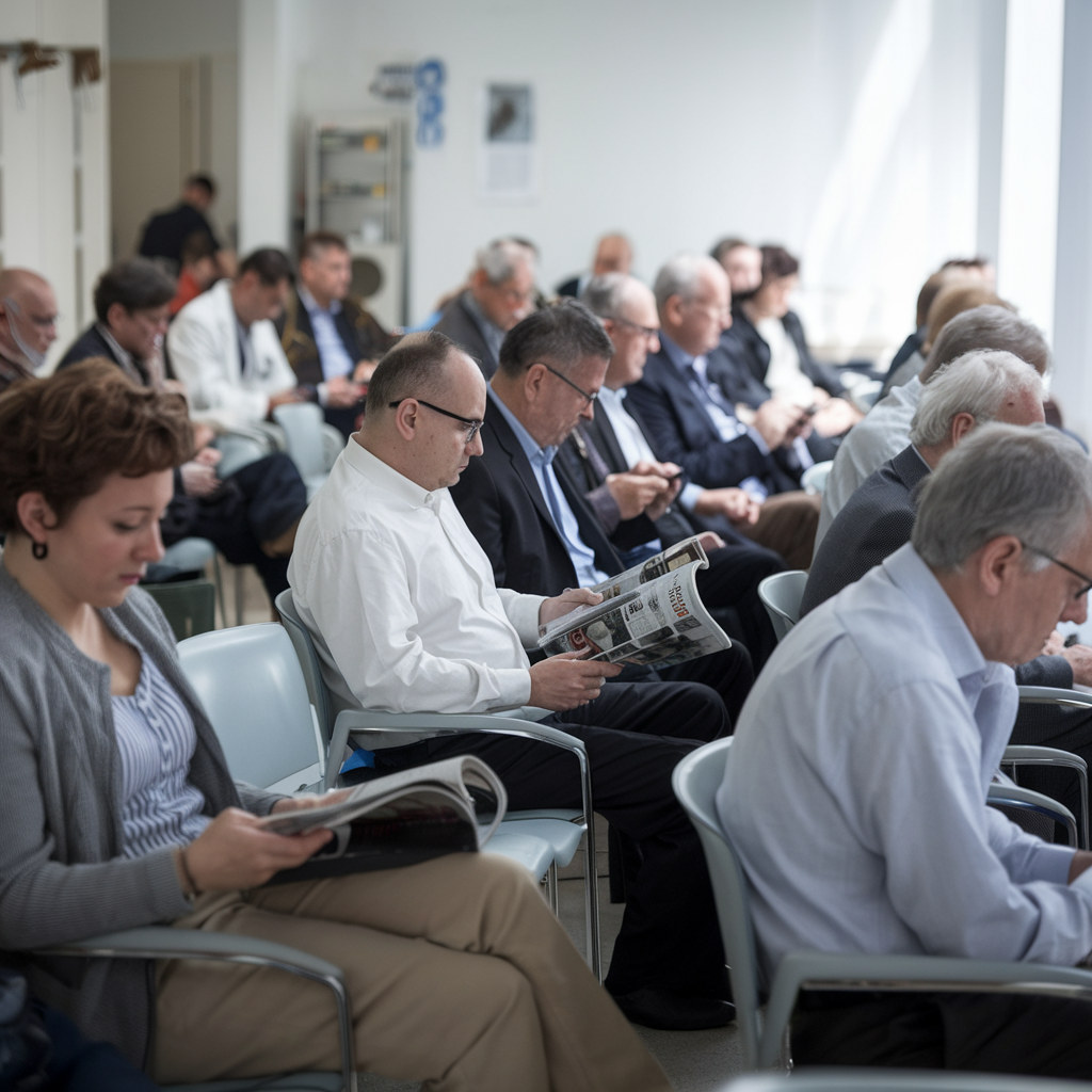 Patients en salle d'attente en Haute-Marne