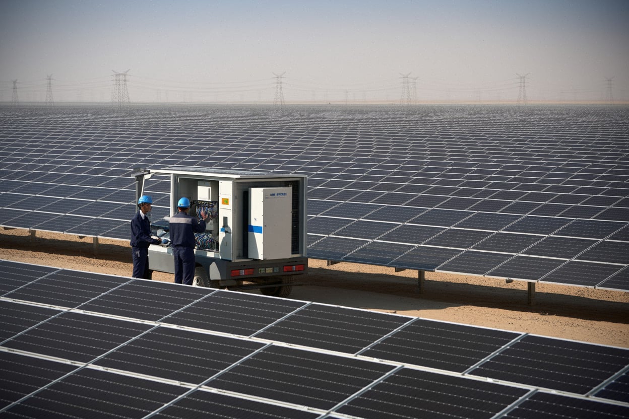 Centrale solaire chinoise illustrant la domination mondiale du photovoltaïque