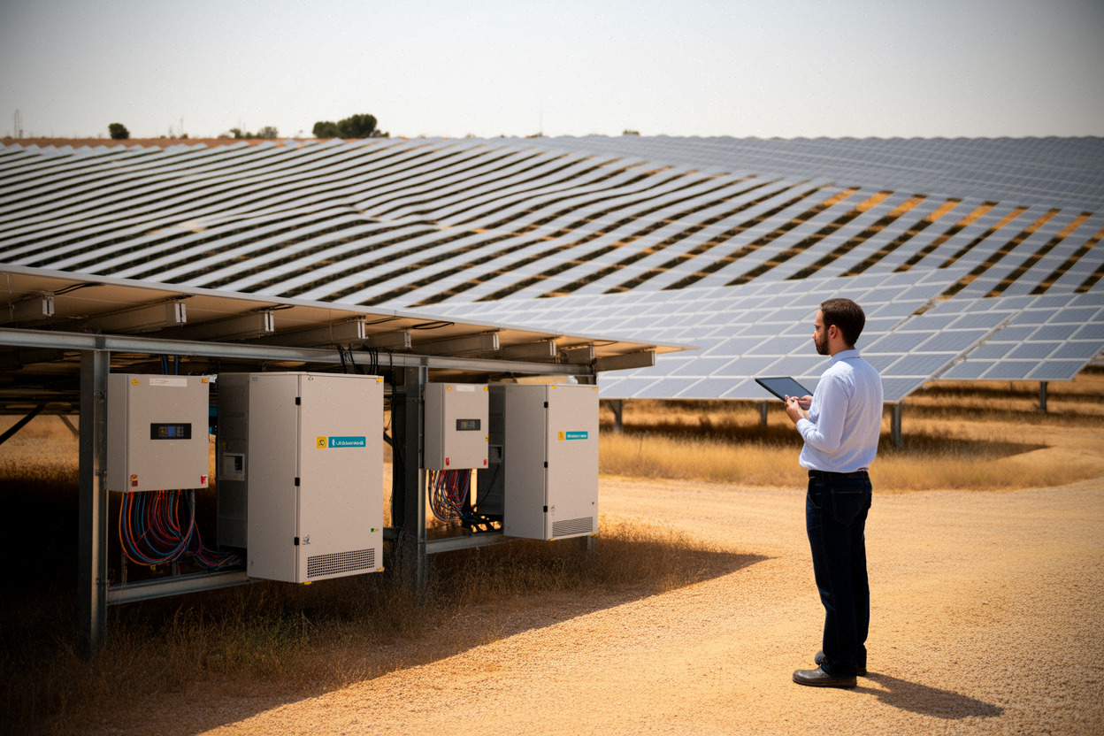 Centrale solaire espagnole produisant massivement en pleine journée