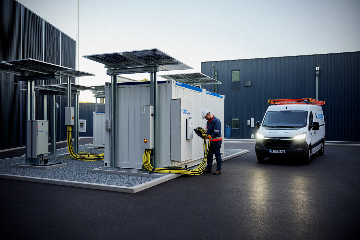 Batteries de stockage raccordées au réseau solaire espagnol