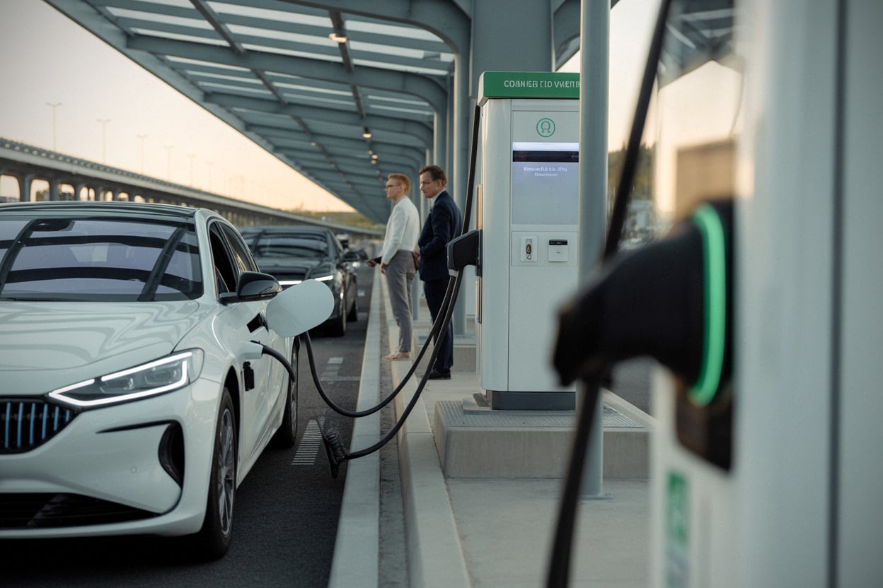 Bornes de recharge rapide occupées pendant les départs estivaux